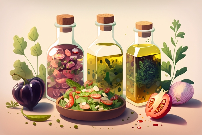 10 recettes de salades fraîches à base d'huiles essentielles