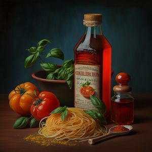 Spaghetti À La Sauce Tomate Et À L’huile Essentielle D’origan